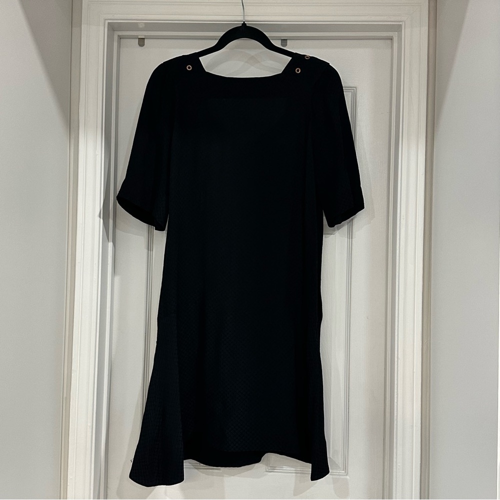 Black patterned See by Chloe dress with metal grommets size FR 38